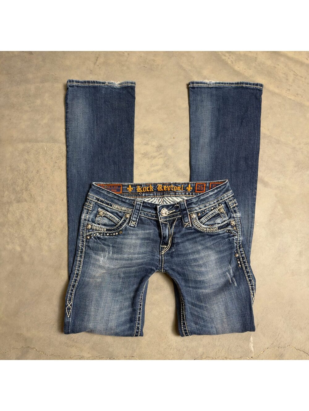 Rock Revival Bootcut Jeans Womens 27 Embellished